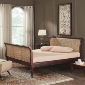Buy Blue City Decor Rattan Elegance Solid Wood Bed | Beds | King Size Bed | King Bed | Queen Size Bed | Queen Bed | Wooden Bed | Poster Bed | Double Bed | Bedroom Furniture | Blue City Decor