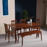 Blue City Decor Arvika Compact Dining Table with Bench – 4 Seater - Image 2