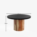 Blue City Decor DarkTone Minimalist Dining Table Set – 4 Seater - Image 4