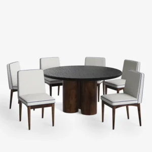 Buy Blue City Decor Eclipse Modern Black Dining Table Set | Dining | Dining Set | Wooden Dining Set | Dining Room Furniture | Blue City Decor