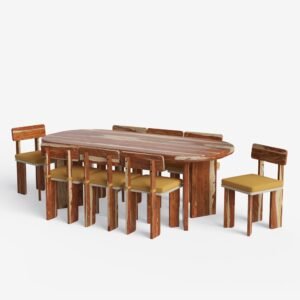 Buy Blue City Decor Verona Premium Dining Set – 8 Seater | Dining Table Set | 8 Seater Dining Set | Wooden Dining | Wooden Dining Table Set | Dining Room Furniture | Solid Wood Furniture | Blue City Decor