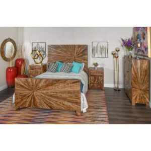 Buy Blue City Decor Tarang Sculpted Solid Wood Bed | Beds | King Size Bed | King Bed | Queen Size Bed | Queen Bed | Wooden Bed | Poster Bed | Double Bed | Bedroom Furniture | Blue City Decor