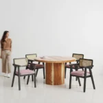 Blue City Decor HeritageLine 4-Seater Dining Table Set