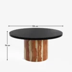 Blue City Decor DarkTone Minimalist Dining Table Set – 6 Seater - Image 5