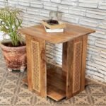 Blue City Decor Zephyr Natural Solid Wood End Table - Image 3