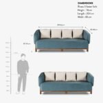 Blue City Decor Classic Comfort 3-Seater Sofa - Image 6