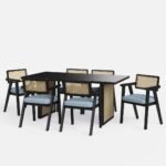 Blue City Decor Heritage Dining Arrangement with Premium Seating – 8 Seater - Image 13