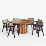 Blue City Decor HeritageLine 4-Seater Dining Table Set - Image 14