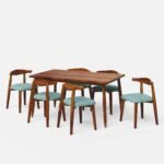 Blue City Decor Verona Contemporary 4-Seater Dining Table Set - Image 4
