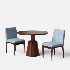 Buy Blue City Decor Elanzo Prime 2 Seater Dining Table Set | Dining Table Set | 2 Seater Dining Set | Wooden Dining | Wooden Dining Table Set | Dining Room Furniture | Solid Wood Furniture | Blue City Decor