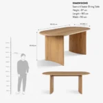 Blue City Decor Timeless Charm 6 Seater Dining Set - Image 6