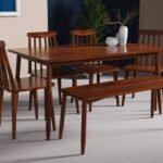 Blue City Decor Arvika Compact Dining Table with Bench – 4 Seater - Image 3