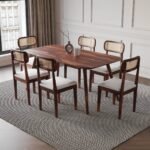 Blue City Decor HeritageCraft Sheesham Dining Table Set for Six Seater