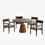 Blue City Decor Sierra Classic Wooden Dining Set – 2 Seater - Image 3