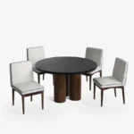 Blue City Decor Eclipse Modern Black Dining Table Set – 2 Seater - Image 3