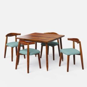 Buy Blue City Decor Verona Contemporary 4-Seater Dining Table Set | Dining Table Set | Wooden Dining | Wooden Dining Table Set | Dining Room Furniture | Solid Wood Furniture | Blue City Decor