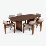 Blue City Decor UrbanElegance 6-Seat Dining Table Set - Image 2