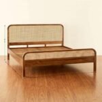 Blue City Decor Vanika Warm Finish Solid Wood Bed - Image 2