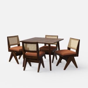 Buy Blue City Decor Verona Elegant 4 Seater Dining Table Set | Dining Table Set | 4 Seater Dining Set | Wooden Dining | Wooden Dining Table Set | Dining Room Furniture | Solid Wood Furniture | Blue City Decor