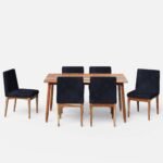 Blue City Decor UrbanNest 6-Seater Dining Table Set - Image 3