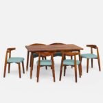 Blue City Decor Verona Contemporary 4-Seater Dining Table Set - Image 3