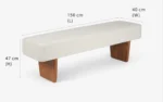 Blue City Decor PrimeLiving 4 Seater Dining Setup with Bench - Image 6