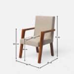 Blue City Decor Verona Solid Wood 6 Seater Dining Table Set - Image 5