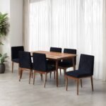 Blue City Decor UrbanNest 6-Seater Dining Table Set - Image 4