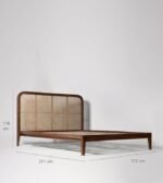 Blue City Decor Evion Classic Cane Solid Wood Bed - Image 3