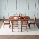 Blue City Decor HeritageLine Six-Seater Timber Dining Set - Image 3