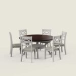 Blue City Decor Siena Urban Round Dining Table Set – 6 Seater - Image 2