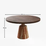 Blue City Decor Sierra Classic Wooden Dining Set – 2 Seater - Image 7