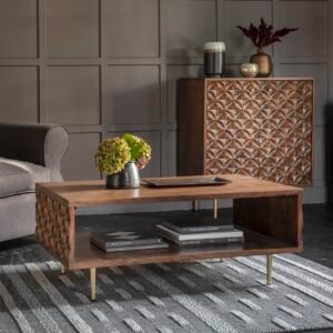 Buy Blue City Decor Agra Heritage Coffee Table | Coffee Table | Wooden Coffee Table | Living Room Furniture | Solid Wood Furniture | Blue City Decor