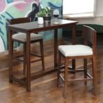 Blue City Decor Space-Saving Bar Table with Chair Set
