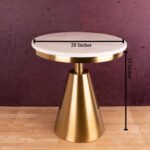 Blue City Decor Golden Sphere Side Table - Image 3
