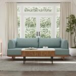 Buy Blue City Decor CityCraft 3 Seater Sofa | Wooden Sofa | Upholstered Sofa | Premium Sofa | Living Room Furniture | Solid Wood Furniture | Blue City Decor