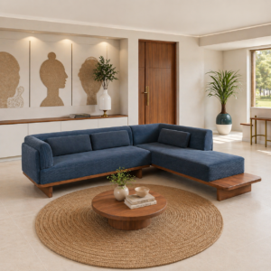 Buy Blue City Decor Grande Living Space Corner Sofa | Sofa | 3 Seater Sofa | Sectional Sofa | Premium Sofa | Living Room Furniture | Sofa Set | Solid Wood Furniture | Blue City Decor