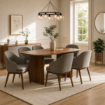 Buy Blue City Decor Grand Living 6 Seater Dining Set | Dining Table Set | Wooden Dining | Wooden Dining Table Set | Dining Room Furniture | Solid Wood Furniture | Blue City Decor