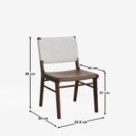 Blue City Decor Verona Walnut Finish 6-Seater Dining Set - Image 6