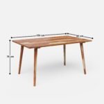 Blue City Decor Royale Comfort 6 Seater Wooden Dining Table Set - Image 3