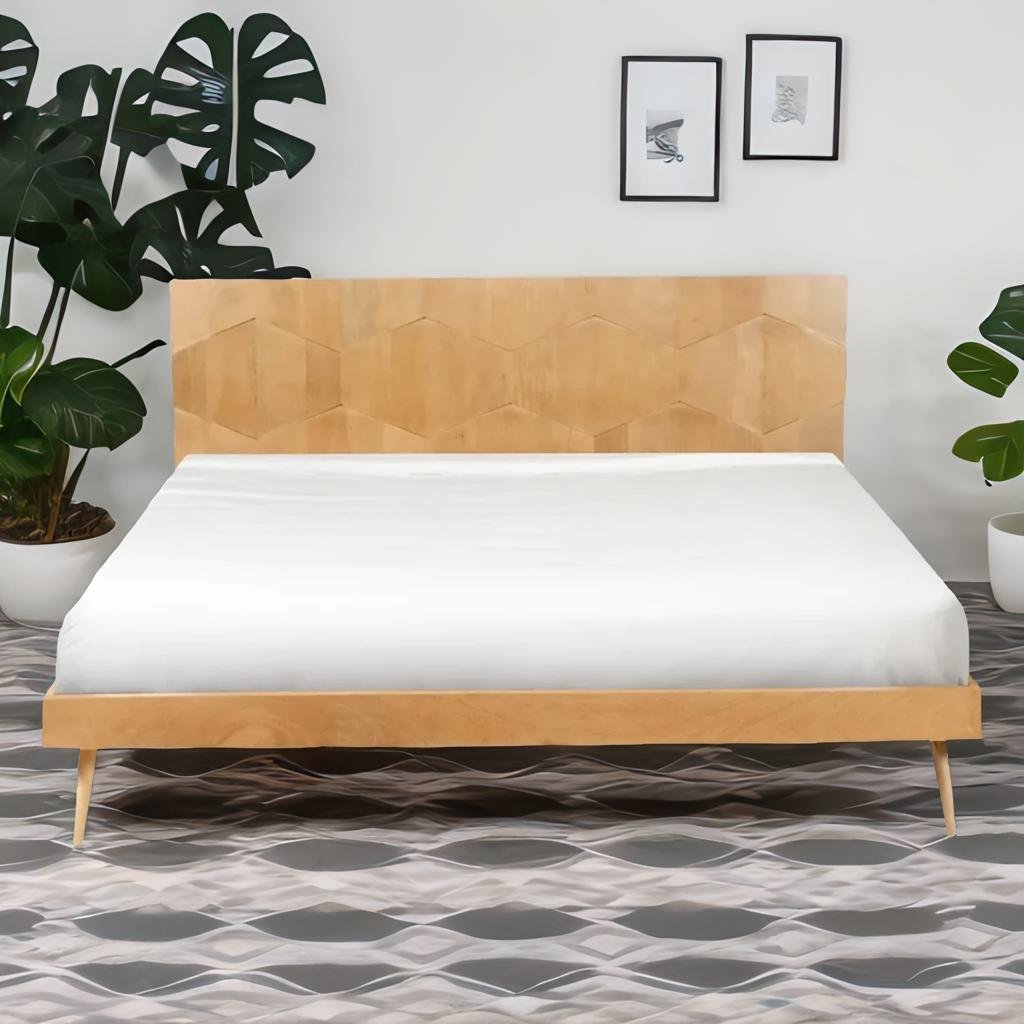 Buy Blue City Decor Giletee King Size Solid Wood Bed | Beds | King Size Bed | King Bed | Queen Size Bed | Queen Bed | Wooden Bed | Poster Bed | Double Bed | Bedroom Furniture | Blue City Decor