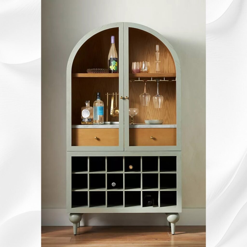Buy Blue City Decor RoyalCraft Compact Bar Cabinet Unit | Bar Unit | Bar Cabinet | Display Unit | Crockery Unit | Bar Furniture | Solid Wood Furniture | Blue City Decor