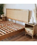 Blue City Decor Signature Cane Solid Mango Wood Bed - Image 3