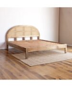 Blue City Decor Rattan Elegance Natural Mango Wood Bed - Image 2
