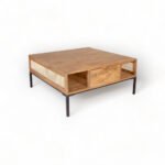 Blue City Decor Atalanta Heritage Wooden Coffee Table - Image 3