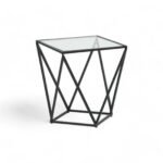 Blue City Decor Valerie Geometric Black Side Table - Image 4