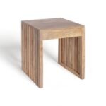 Blue City Decor Danish Minimal Solid Wood Side Table - Image 3