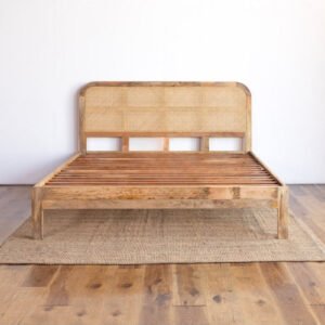Buy Blue City Decor Heritage Cane Solid Mango Wood Bed | Beds | King Size Bed | King Bed | Queen Size Bed | Queen Bed | Wooden Bed | Poster Bed | Double Bed | Bedroom Furniture | Blue City Decor
