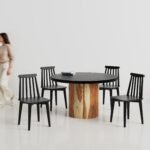 Buy Blue City Decor Eclipse Finish Compact Dining Set | Dining | Dining Set | Wooden Dining Set | Dining Room Furniture | Blue City Decor