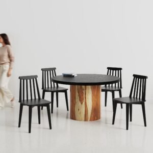 Buy Blue City Decor Eclipse Finish Compact Dining Set | Dining | Dining Set | Wooden Dining Set | Dining Room Furniture | Blue City Decor